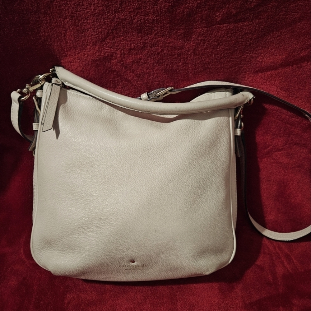 Kate Spade-Cream Pebble Leather-Cobble Hill Ella Hobo - Picture 15 of 16